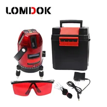 OK 5 лазерных линий 6 очков 360 градусов Поворотный 635nm приемник наклона Slash доступно автоматическое линии вертикальные и горизонтальные лазерный уровень