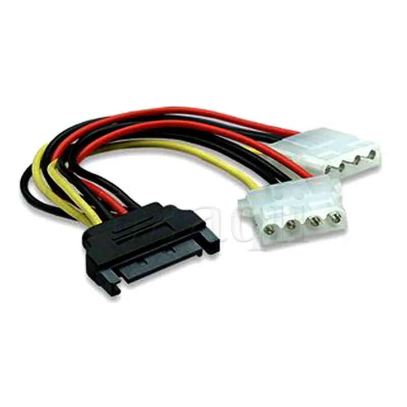 Кабель MLLSE 15Pin SATA Power штекер двойной Molex 2X 4 контактный разъем CB205|sata sata|sata male to femalepower