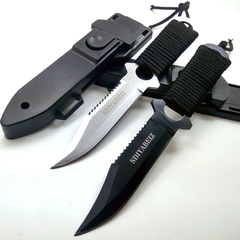 Survival Knife The Multi Tool Pocket Knife Tactical Knife Paratrooper Leggings Diving Hunting Stainless Steel Knives+ABS Sheath