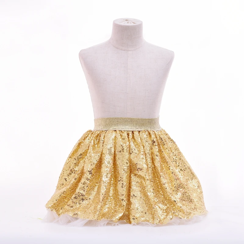 Юбки для маленьких девочек; детская фатиновая юбка-пачка цвета шампанского с золотыми блестками; милая детская юбка-пачка принцессы для танцевальной вечеринки; одежда