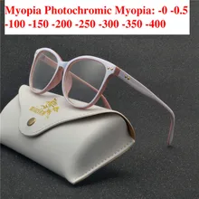 Женские фотохромные очки для близорукости, светочувствительные, хамелеон, антибликовые, меняющие цвет линзы, очки по рецепту NX
