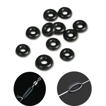 100 шт. аксессуар для ловли карпа круглое такелажное кольцо быстрое изменение уплотнительных колец резиновый матовый черный терминал рыболовное снаряжение принадлежности для рыбалки