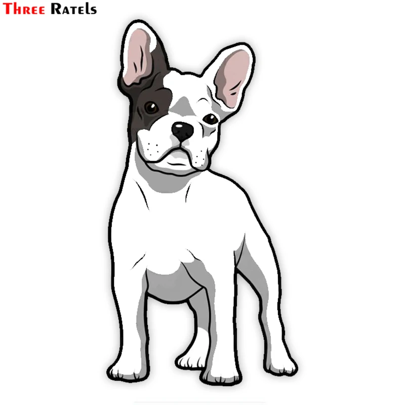 

Three Ratels LCS065# 9x17cm french bulldog on board colorful car sticker funny car stickers styling removable decal