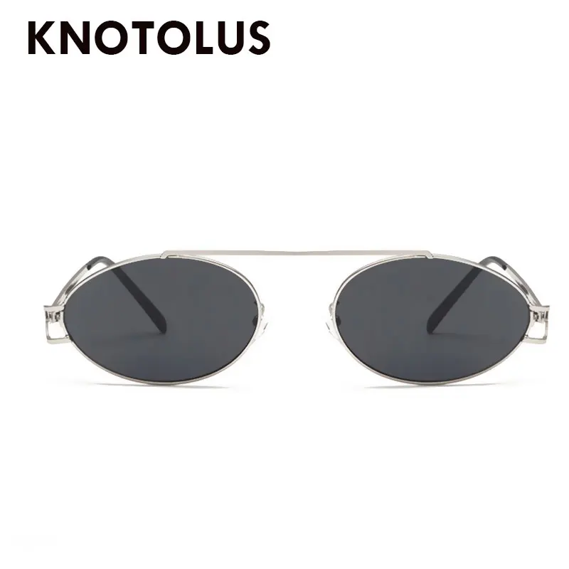 Knotolus металла Ocean Цвет женские солнцезащитные очки с линзами овальной панк
