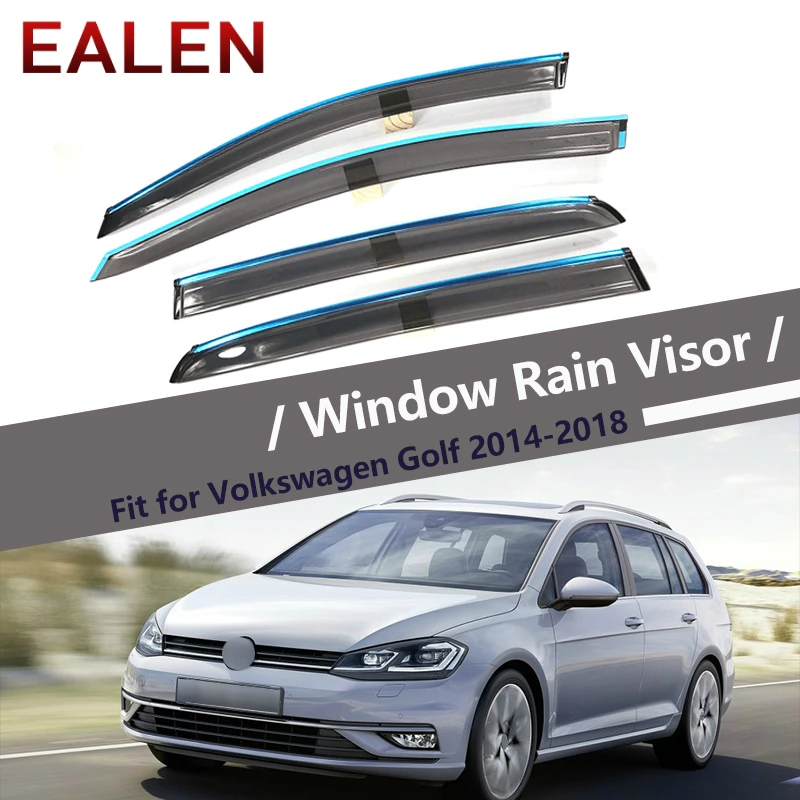 

EALEN For VW Golf 7 2014 2015 2016 2017 2018 Styling Vent Sun Deflectors Guard Accessories 4Pcs/1Set Smoke Window Rain Visor