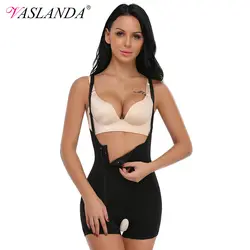 VASLANDA сбоку комбинезон на молнии Для женщин Full Body Shaper жилет для похудения талии тренер корсет, приподнимающий ягодицы моделирования ремень