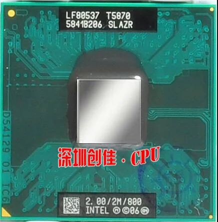 

Free Shipping intel CPU laptop Core 2 Duo T5870 CPU 2M Cache/2.0GHz/800/Dual-Core Socket P Laptop processor for pm965