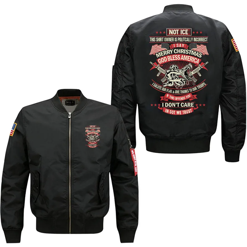 

16 Duong This Shirt Owner Is Politcally Incorrect Men's Bomber Flight Jacket