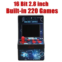 16 бит 2,8 ''аркадная станция Ретро Мини Портативный 1 плеер портативные видеоигры игровая консоль встроенные 220 классические монетные игры