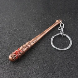 The Walking Dead Stick Keychain Negan's Bat LUCILLE Baseball Bat shape Key Chain For Men Car Keyring Jewelry