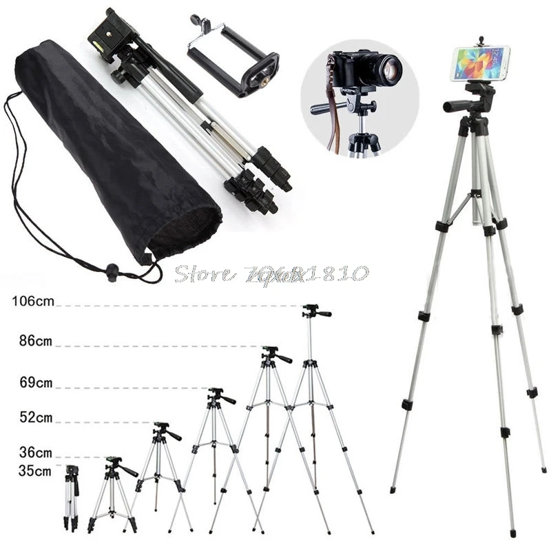  Professional Camera Tripod Stand Holder Mount For iPhone Samsung Cell Phone +Bag Whosale&Dropship