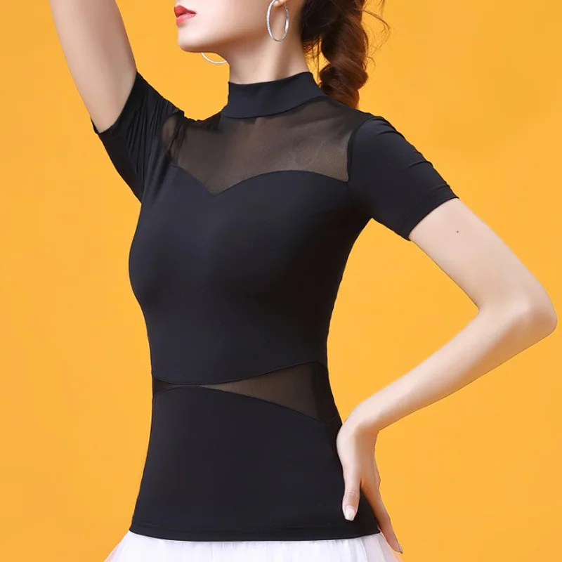 Modern Latin Ballroom Dance Tops Cheap Women Adult Professional Dance