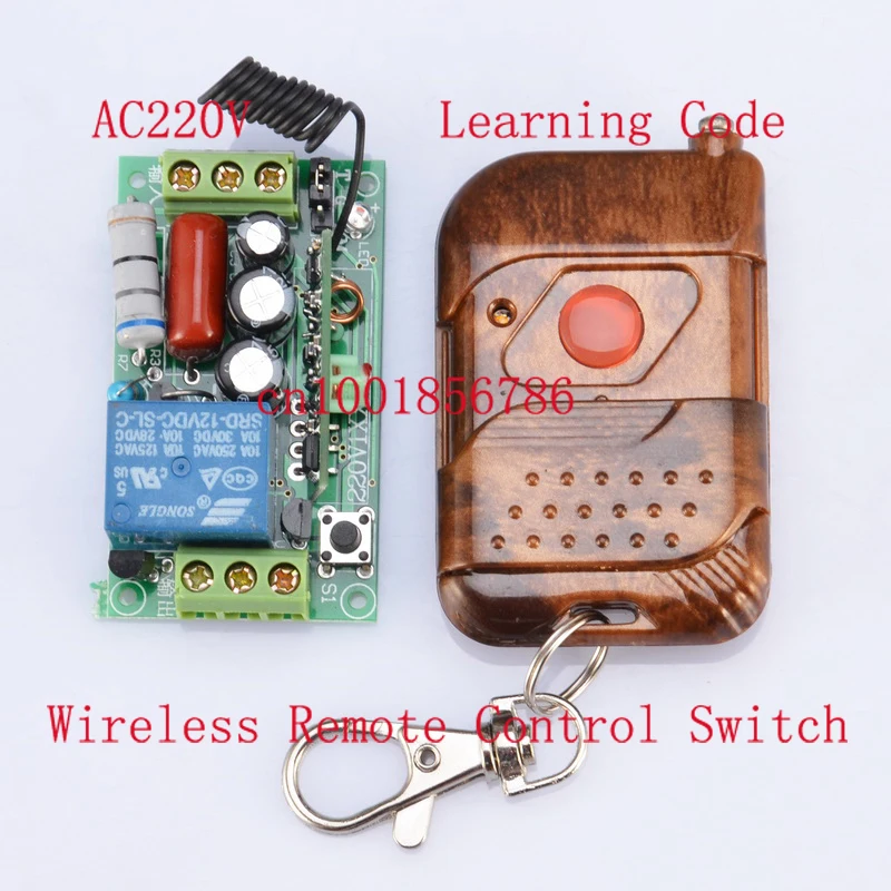 

220V 1CH 10A M4/L4/T4 Change by Jumper 1000W Waterproof Remote Light Switch Latched Wireless Power Switch Receiver&Transmitter