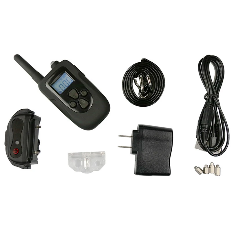 New 350m Remote Rechargeable Electronic Dog Training Collar With LCD Display for electricing shock Dog collar Stop Barking5
