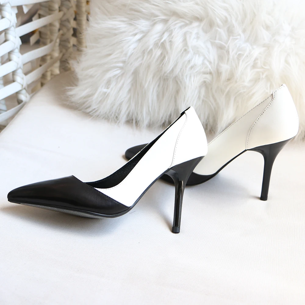 Pointed High Heels/Women's Pumps Are Designed For Sexy Fashion Women For Parties And Made Of Genuine Leather 2019 MANGOYISA