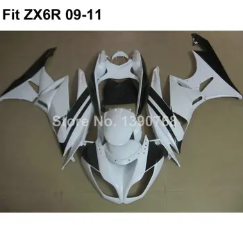 

white ASB plastic fairing for Kawasaki Ninja 636 ZX6R 2009 2010 2011 ZX-6R 09 10 11 fairings kit body parts VI23