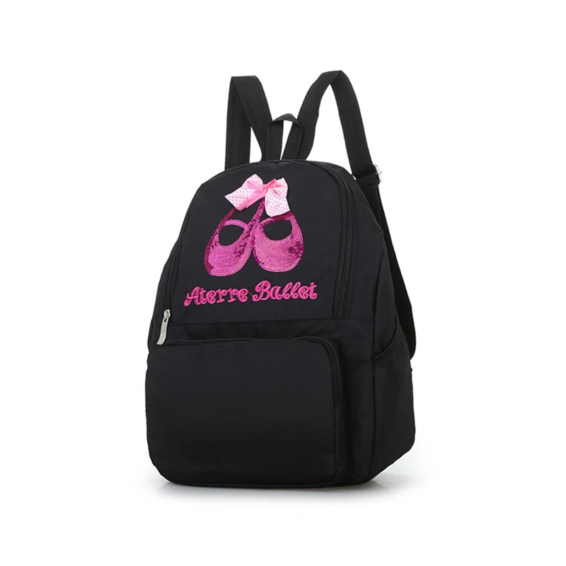 

Girls Ballet Dance School Gym Backpack Toe Shoes Embroidered Shoulder Bag for Children Kids Dancing Ballet Tutu Sports