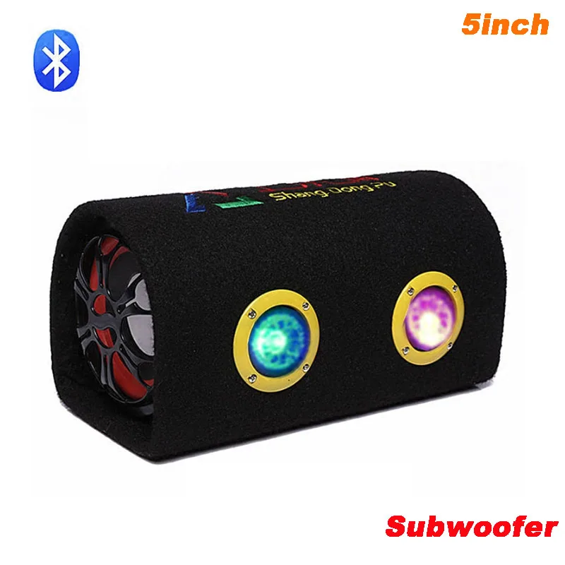 Дешевый 12 В 220 В Car Audio активный сабвуфер мотоцикл Bluetooth Динамик коробке 5 дюймов HiFi KTV домашнем компьютере бас Динамик s бас