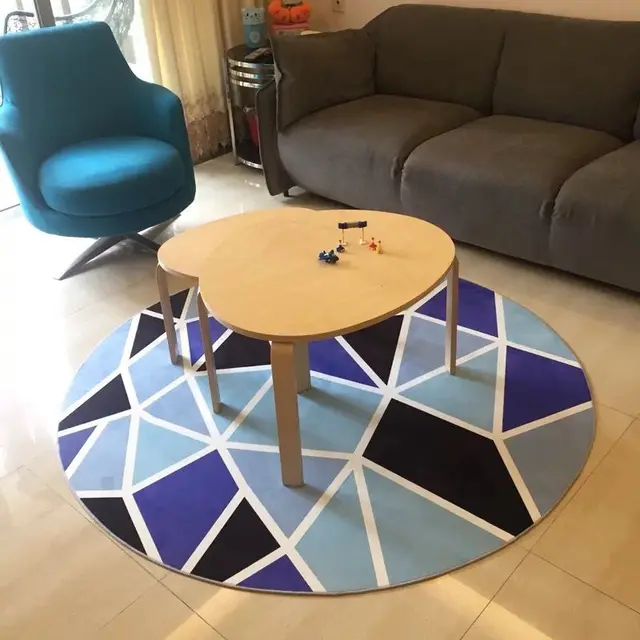 Blaue Mittelmeer Geometrische Teppich Wohnzimmer Tisch Sofa ... Blaue Mittelmeer Geometrische Teppich Wohnzimmer Tisch Sofa ...
