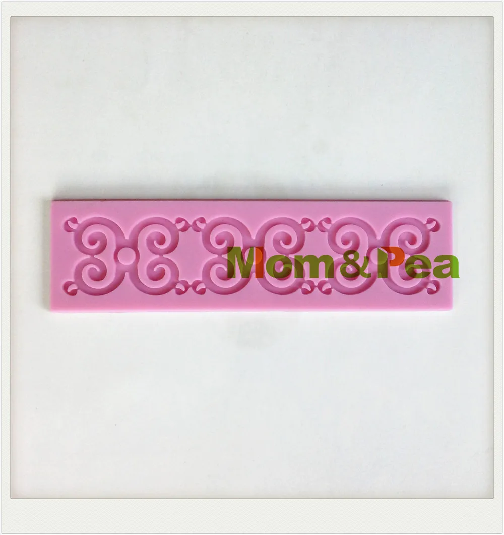 

Mom&Pea GX101 Free Shipping Silicone Lace Mold Cake Decoration Fondant Cake 3D Mold Food Grade Silicone Mould