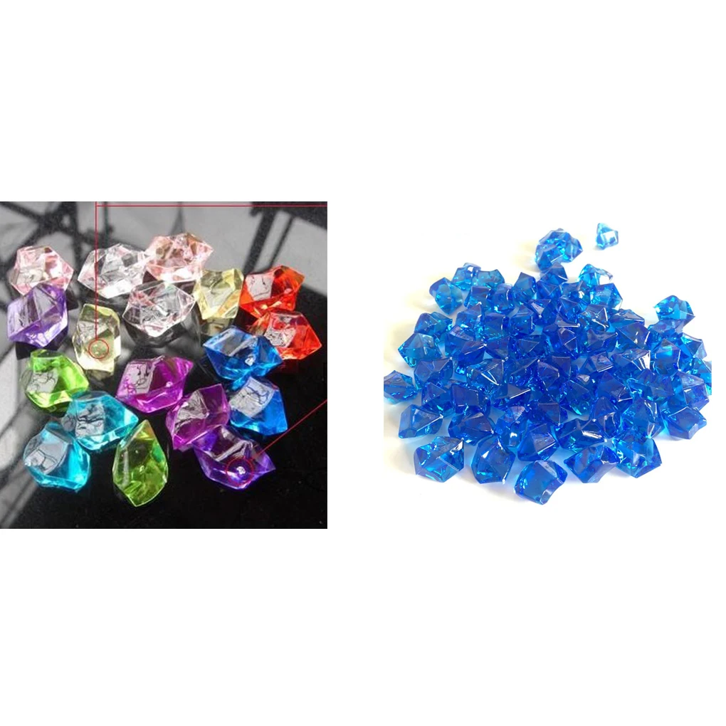 50pcs Acrylic Crystal Stone Color Stone Transparent Stone Aquarium Fish