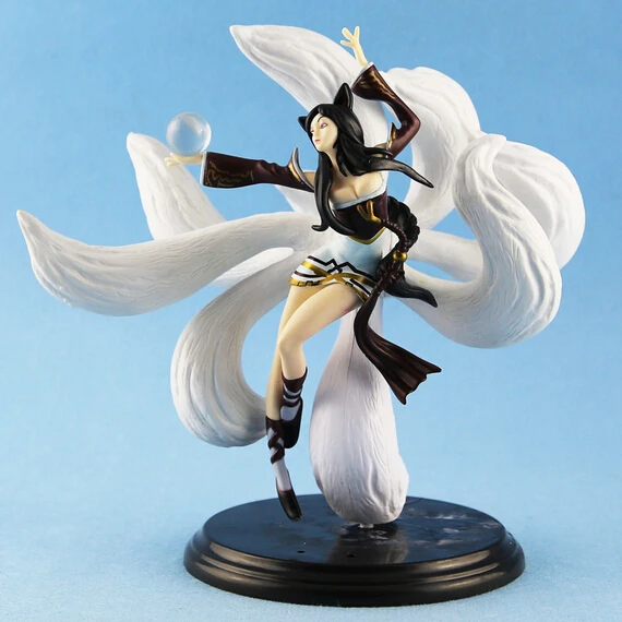 New the nine-tailed fox Ahri pvc action figure collection model toy 25cm collection juguetes kids toy doll free shipping