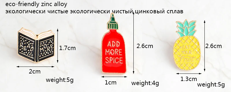 3 шт./компл. Мультяшные эмалевые булавки добавляют больше специй информации для