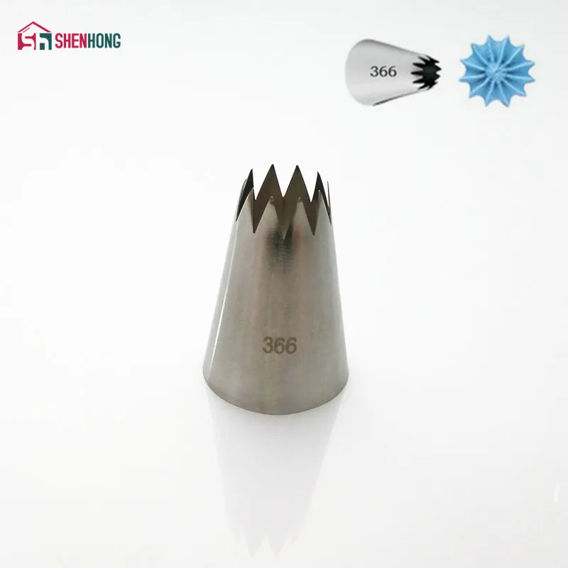

SHENHONG #366 Large Cream Nozzles Pastry Cake Decorating Tools Icing Piping Tips Cupcakes Baking Bakeware Boquillas Rusas