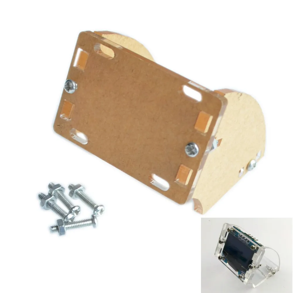 

Transparent Shell Acrylic Case For 128X64 0.96 Inch OLED LCD LED Display Module Holder Bracket