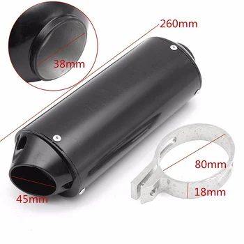 

Black Motorcycle 38mm Exhaust Muffler For Universal 125 150 160cc PIT Dirt Bike
