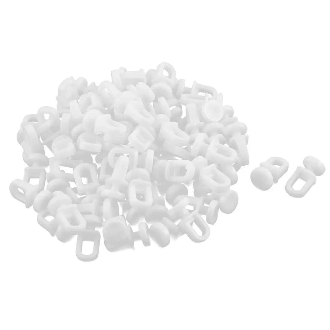 

Plastic Curtain Track Carrier Glide Rollers 20mm Length 80 Pcs White