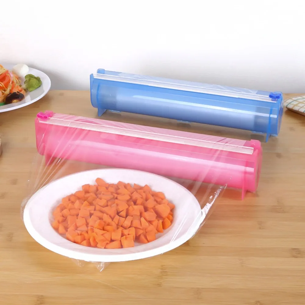 

Durable Wrap Dispenser Aluminum Foil Holder Box for Cutting Film Food Wrap Cling Film Cutter Kitchen Film Organizer For All Size