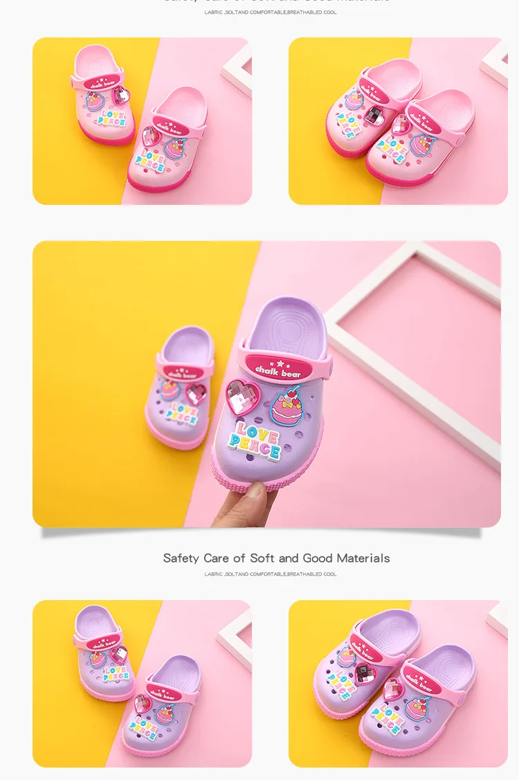 Милые пляжная обувь флип-флоп детские тапочки для девочек сандалии для младенцев Животные Босоножки на каблуках дети света Вес EVA Сандалии