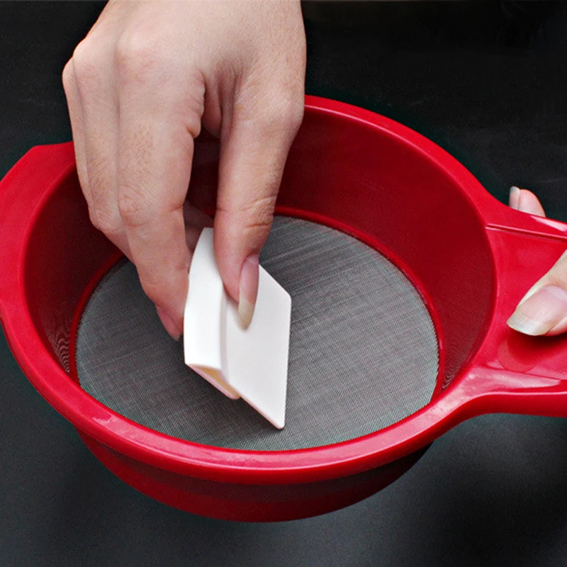 1pc Ultra fine Stainless Steel Mesh Sifter Manual Sieves Plastic Flour