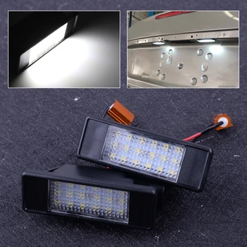 

DWCX 1 Pair Error Free 18 LED 3W 12V License Plate Number Lights Lamp Fit for Benz W639 Vito Viano W906 Sprinter