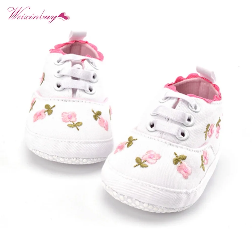 WEIXINBUY Baby Girl Shoes White Lace 