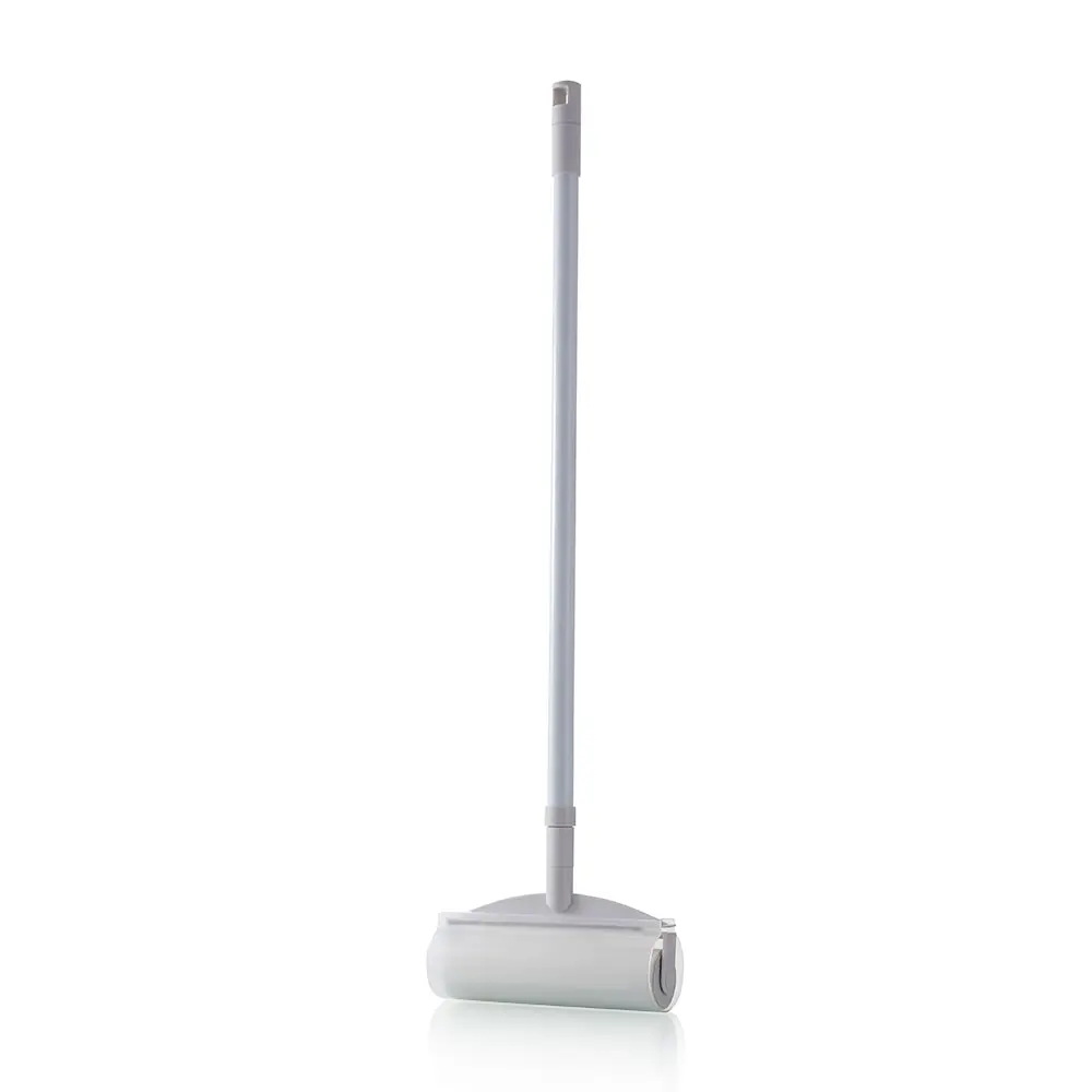 

Sticky Mop with Extendable Handle Sticky Paper Roller 60 Sheets Floor Sweepers Cleaning Roller for Remover Hair Lint Dust Fluff