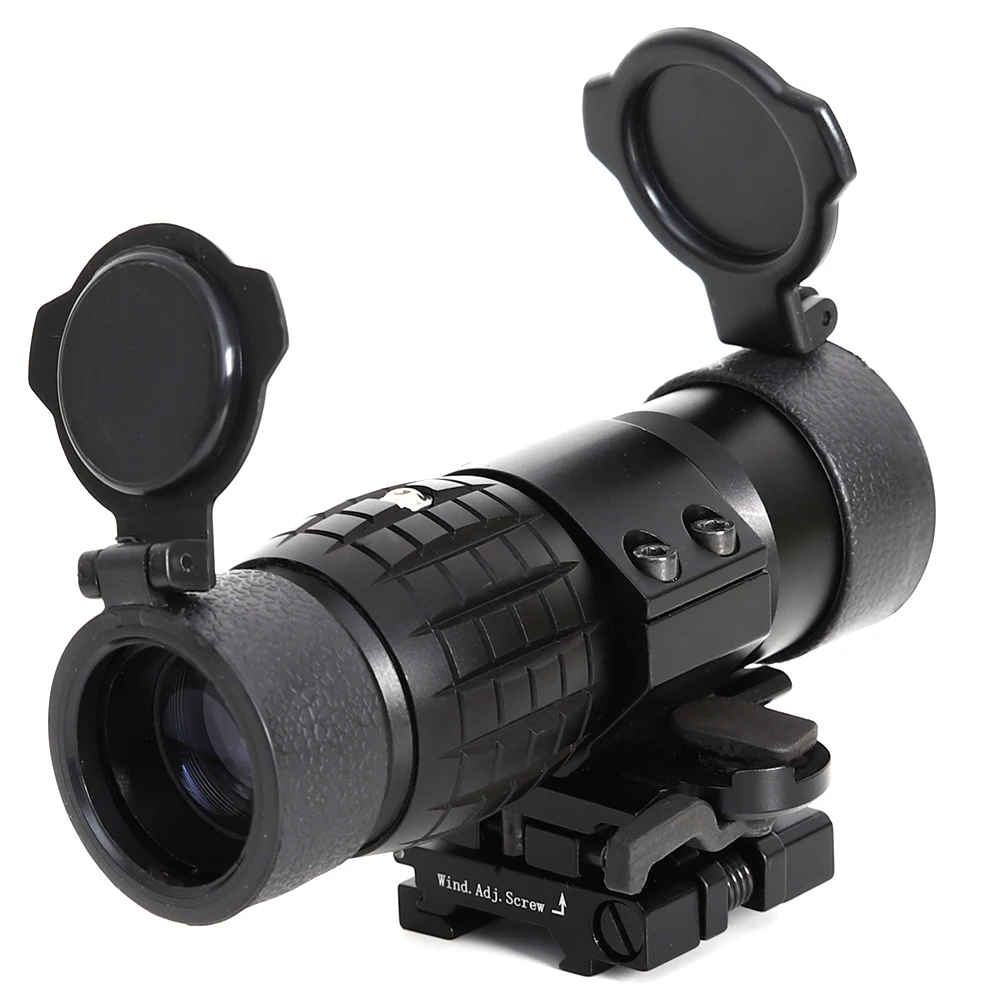 Tactical ET Style 4X FXD Magnifier scopes with Adjustable QD Mount Sight Scope 20mm Picatinny Weaver tactical softair hunting