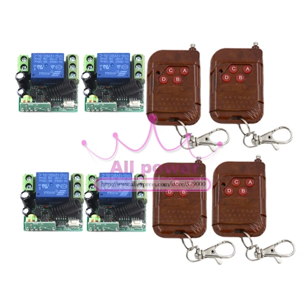 

NEW Free Shipping DC12V 1 Channel Wireless Remote Control Switch Board & Remote Control 1000 Meter Fixed Code