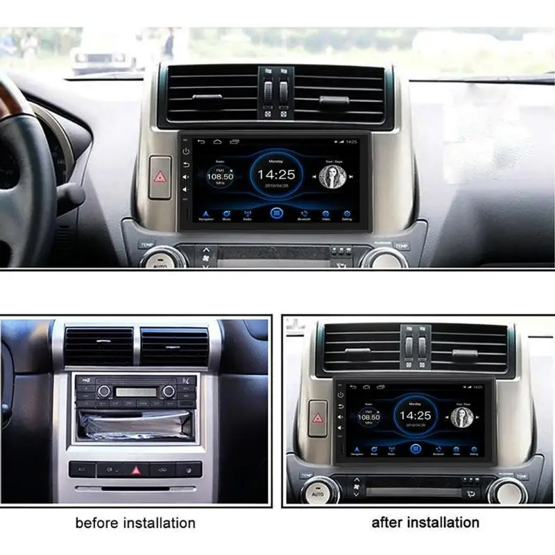 Perfect 1Din 7 inch Android 8.1 Car Radio Capacitive Touch Screen HD with GPS Car Media Player 4+32G Bluetooth Vedio Music Player 9