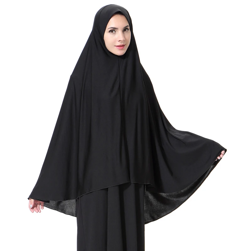 

Muslim lady headscarf ethnic style solid color Arab long hijab free shipping