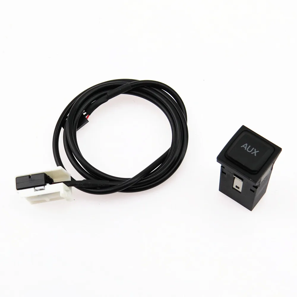 

SCJYRXS Car AUX Audio Input Adapter Cable Plug+Switch Socket For Golf MK6 Tigua Rabbit RCD510 RCD300 RCD310 5KD035724A