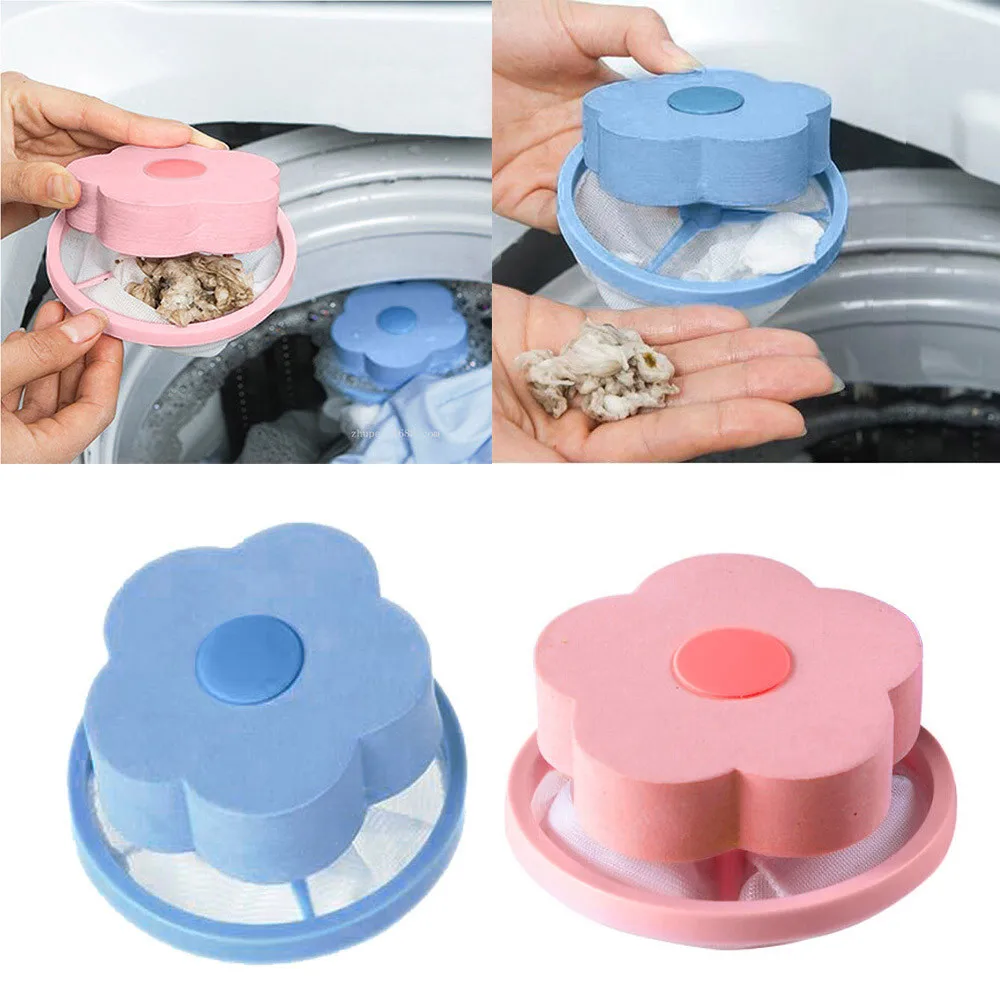 

* Washing Machine Lint Filter Bag Laundry Mesh Hair Catcher Floating Ball Pouch 30g Pink,Blue 0.866