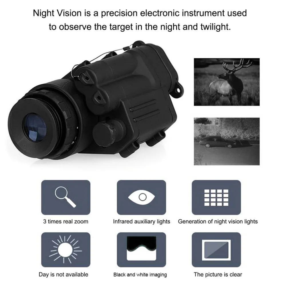 Охотничий прицел ночного видения, монокулярное устройство, водонепроницаемые очки ночного видения, PVS-14, цифровая ИК-подсветка для шлема, Новинка