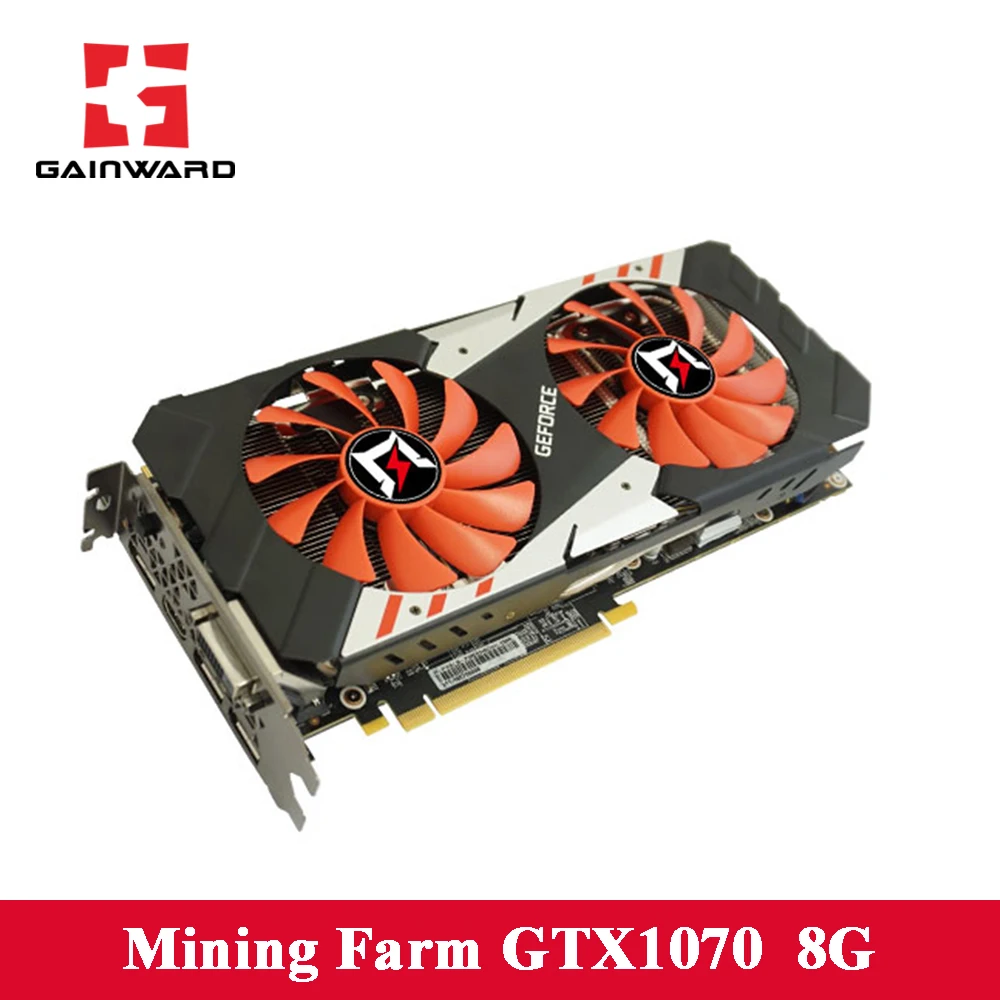 Gainward GTX1070 8 г видео карты 1594 мГц 256bit 8008 TDP 150 Вт + 6pin PCI E 3 0 Поддержка HDMI * DP DVI Графика