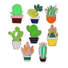 1 Pc NEW Lindo Colar Badge Pin Corsage Broche Planta do Cacto Dos Desenhos Animados Pinos Jóias(China)