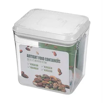 

Square Plastic Sealed Canister Storage Tank Transparent Airtight Cans Kitchen Food Milk Powder Storage Box