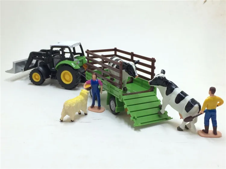 Трактор Танк грузовик корова транспорт Грузовик ферма набор Детская игрушка модель автомобиля W76