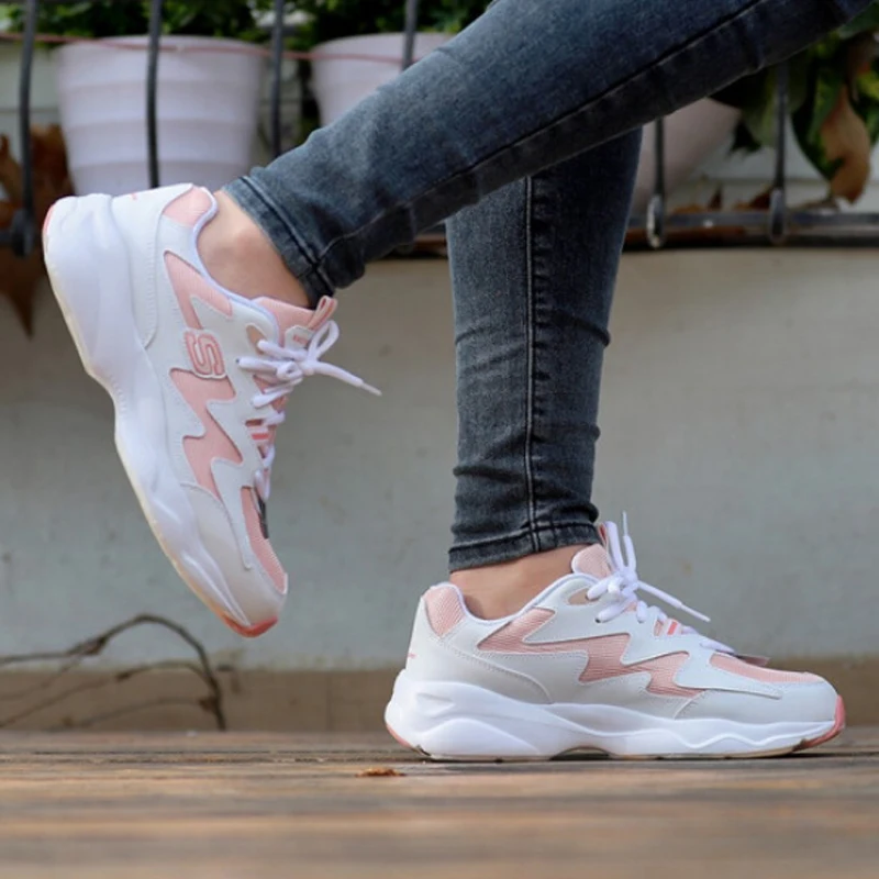 Женские туфли на шнуровке Skechers Повседневные Удобные дышащие платформе 88888105 WGRY