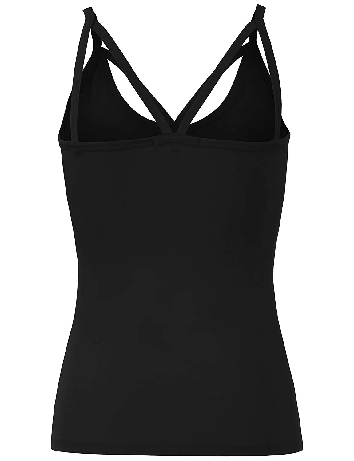 18 шт. женские основные Strappy вырез ремень сплошной Cami безрукавка с круглым вырезом, камисоли шелк полиэстер аппликации полиэстер